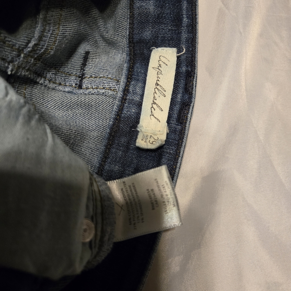 Anthropilogie Unpublished Skinny Jeans 29 Blue Stretch High Rise‎ - Picture 6 of 10